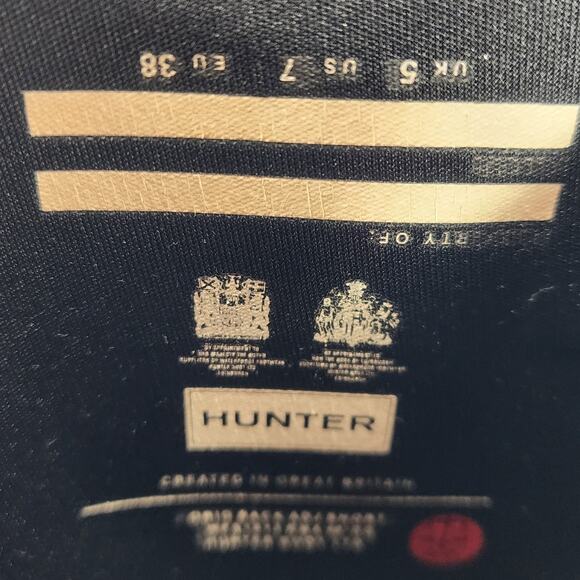 Hunter Original Short Rain Boots Black Women’s Size 7 - Picture 3 of 16